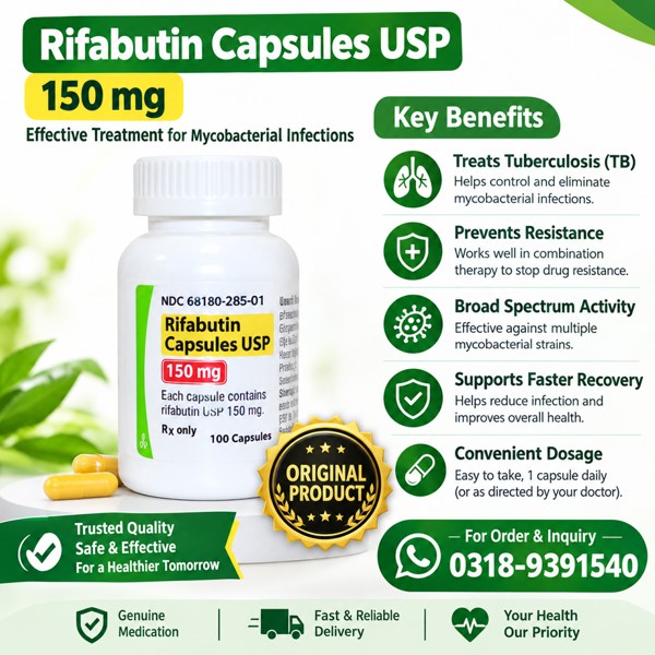 Rifabutin Capsules Price in Pakistan Rifabutin Capsules Price in Pakistan